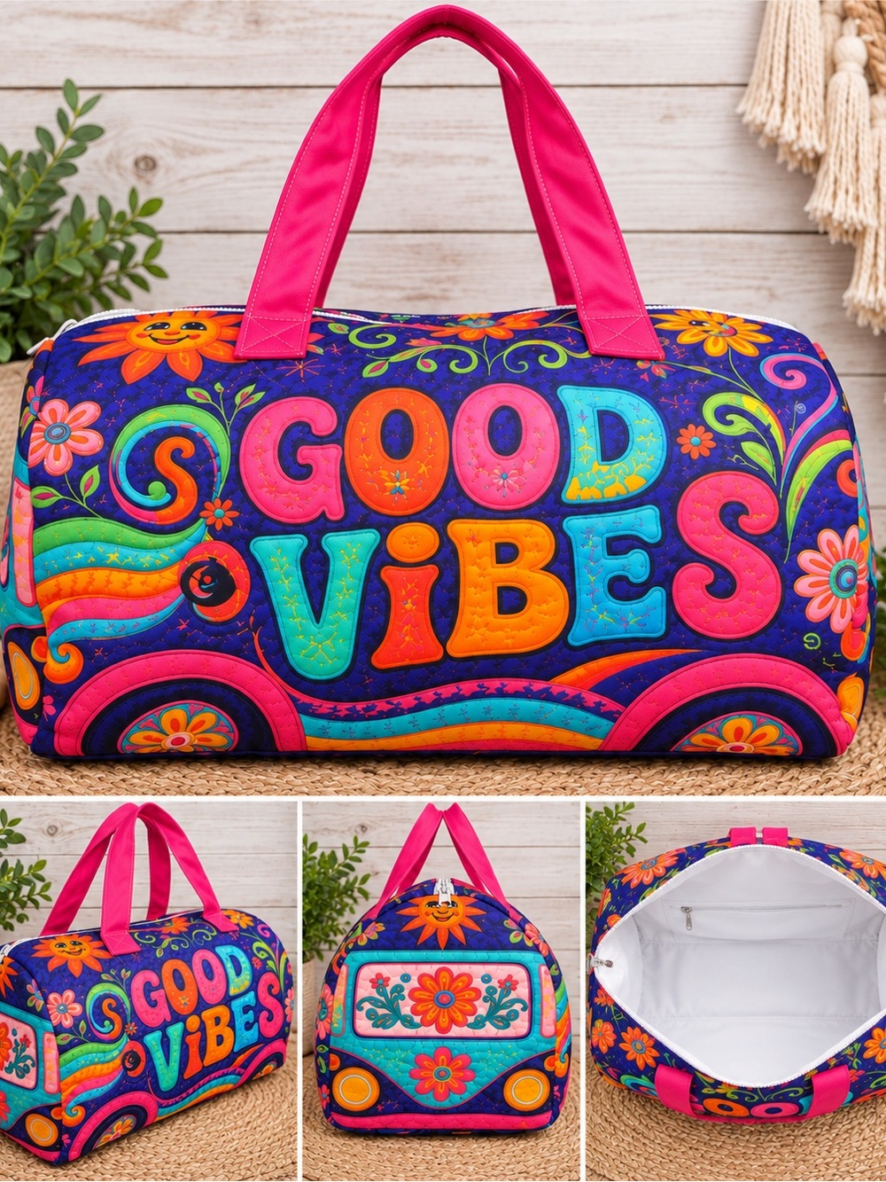 Good Vibes Brights Weekender Tote